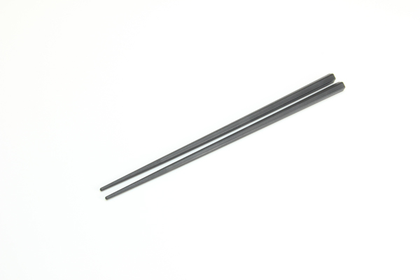 【樹脂箸】SPS えびす筋目五角箸 22.5cm 黒